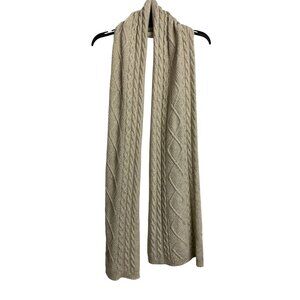 Banana Republic Cable Knit Cozy Winter Scarf Cream 13" X 66" Classic